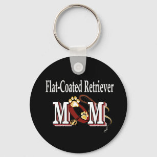 Flat-Coated Retriever Mum Gifts Key Ring