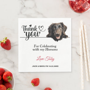 Flat Coated Retriever Paper Napkins