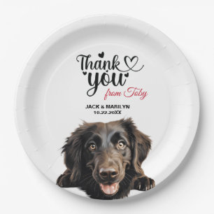 Flat Coated Retriever Paper Plate