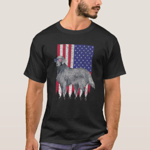 Flat-Coated Retriever Patriotic Dog USA Pride Amer T-Shirt