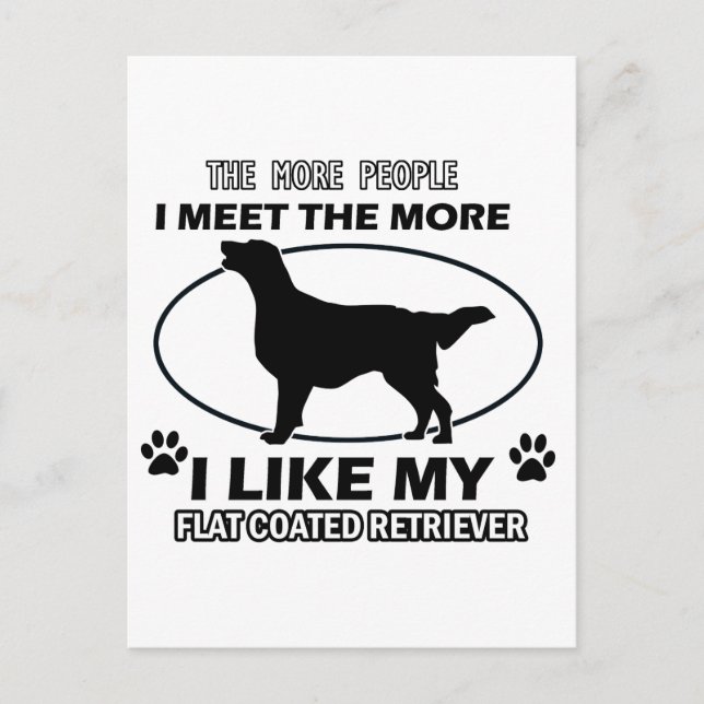 FLAT COATED RETRIEVER.png Postcard (Front)