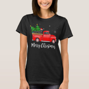 Flat Coated Retriever Red Truck Christmas Tree Xma T-Shirt