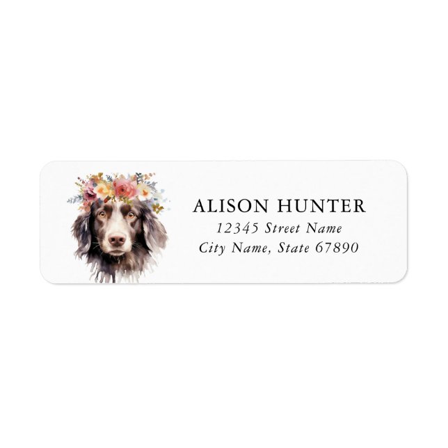 Flat Coated Retriever Return Address Labels (Front)