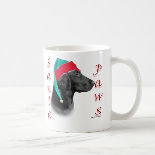 Flat Coated Retriever Santa Paws Coffee Mug (Right)