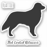 Flat Coated Retriever Silhouette Flattie Dog