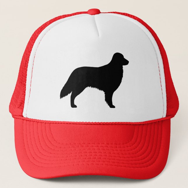 Flat Coated Retriever Silhouette Trucker Hat (Front)