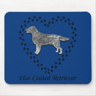 Flat-Coated Retriver Mouse Pad