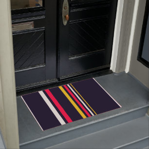 Flat Color Stripes Doormat