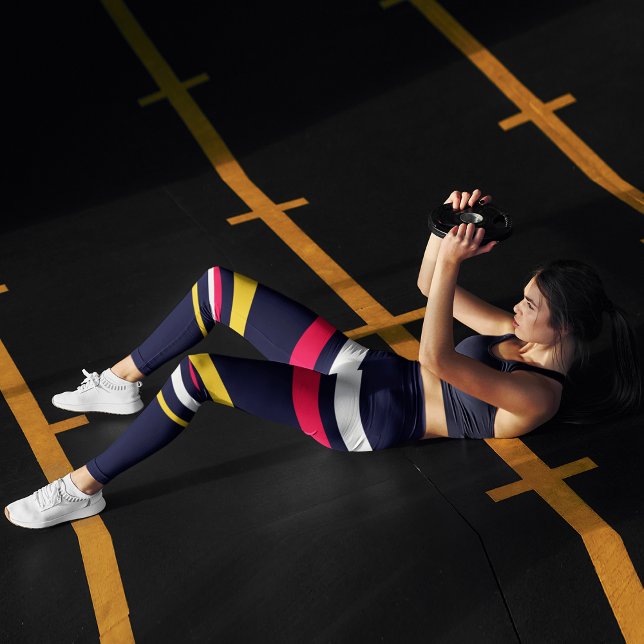 Flat Colour Stripes Leggings (Creator Uploaded)