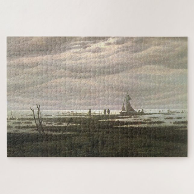 Flat Country Shank at Bay of Greifswald: Friedrich Jigsaw Puzzle (Horizontal)