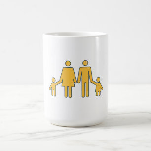 Flat Design Family Symbol Coffee Mug