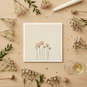 Flat design modern flowers Napkins