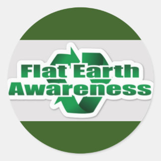 Flat Earth Awareness Classic Round Sticker