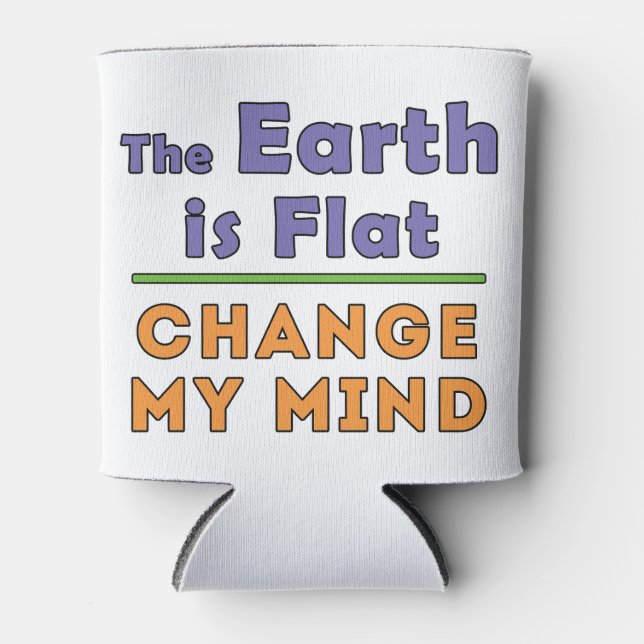Flat Earth Can Cooler (Front)