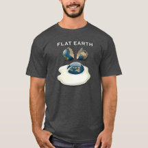 Flat Earth 'Cracked' Dark T-Shirt with eggs