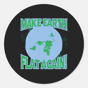 Flat Earth Day Shirt Decal Flat Earther Classic Round Sticker