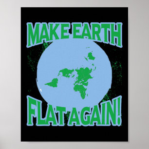 Flat Earth Day Shirt Decal Flat Earther  Poster