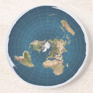 Flat Earth Drink Coaster 