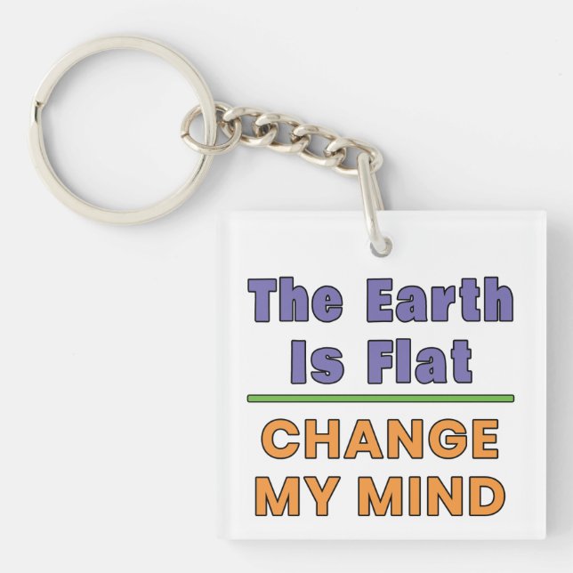 Flat Earth Key Ring (Front)