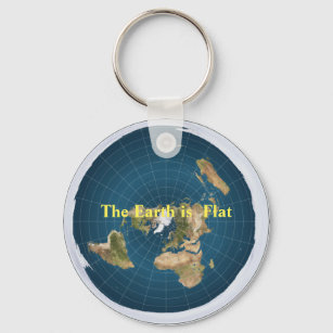 Flat Earth Key Ring