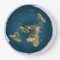 Flat Earth Large Wall Clock