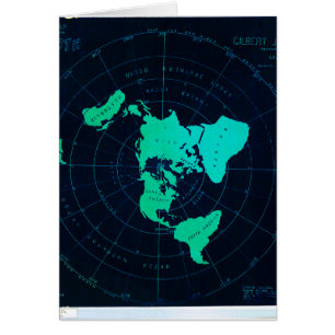 Flat Earth Map (Azimuthal equidistant projection)