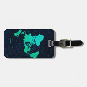 Flat Earth Map (Azimuthal equidistant projection) Luggage Tag