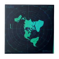 Flat Earth Map (Azimuthal equidistant projection)