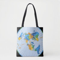 Flat Earth Map - Azimuthal Equidistant Projection