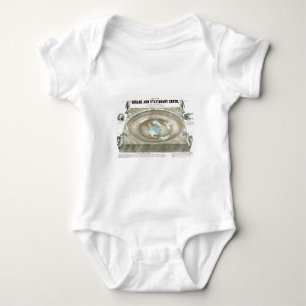 Flat Earth Map Baby Bodysuit