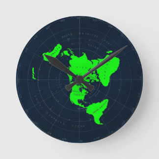 Flat Earth Map Disc Clock