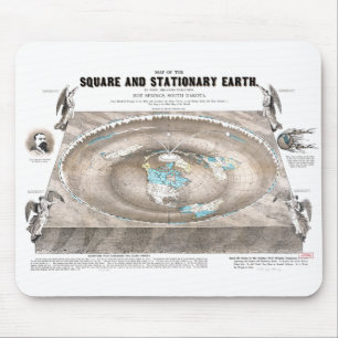 Flat Earth Map Mouse Pad