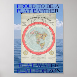 Flat Earth Map Poster