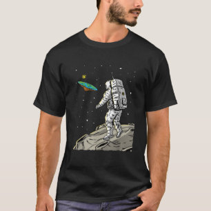 Flat Earth Moon Landing Conspiracy Theory Anti Sci T-Shirt