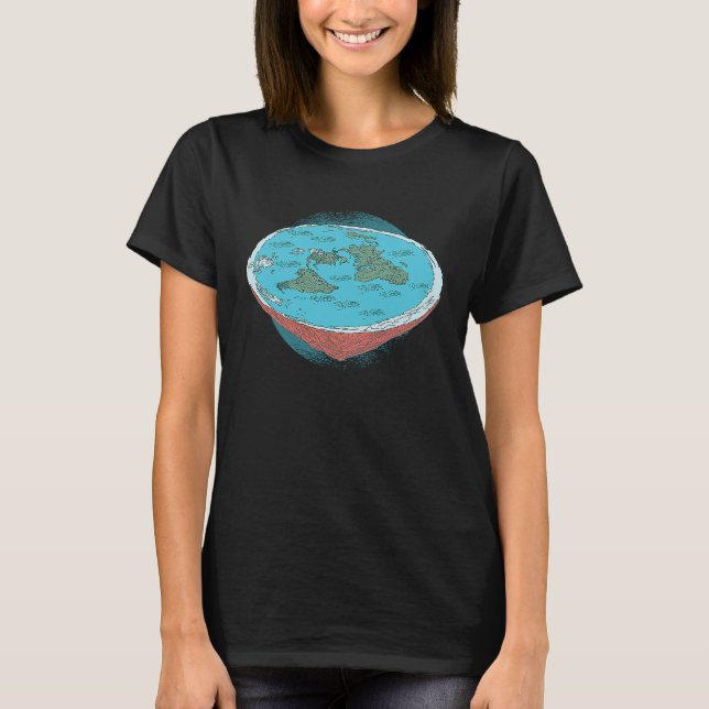 Flat Earth Society  as Flat Earth Theory T-Shirt (Front)