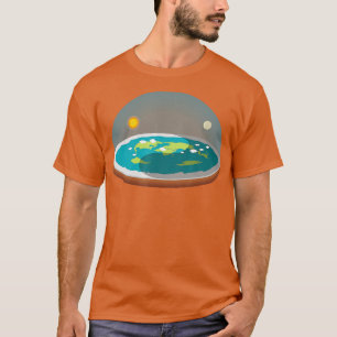 Flat Earth Society  Flat Earth Map Model Globe  T-Shirt