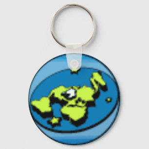 Flat Earth Society keyring