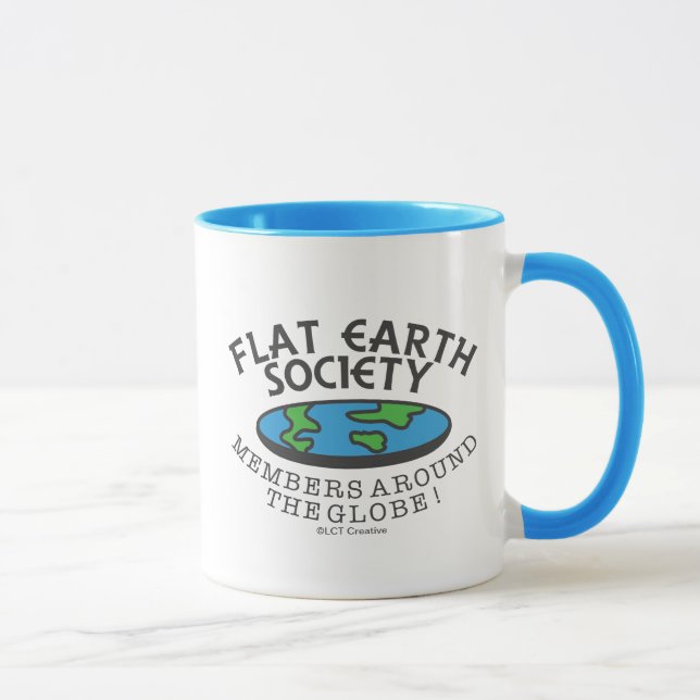 Flat Earth Society Members Around The Globe Mug (Right)