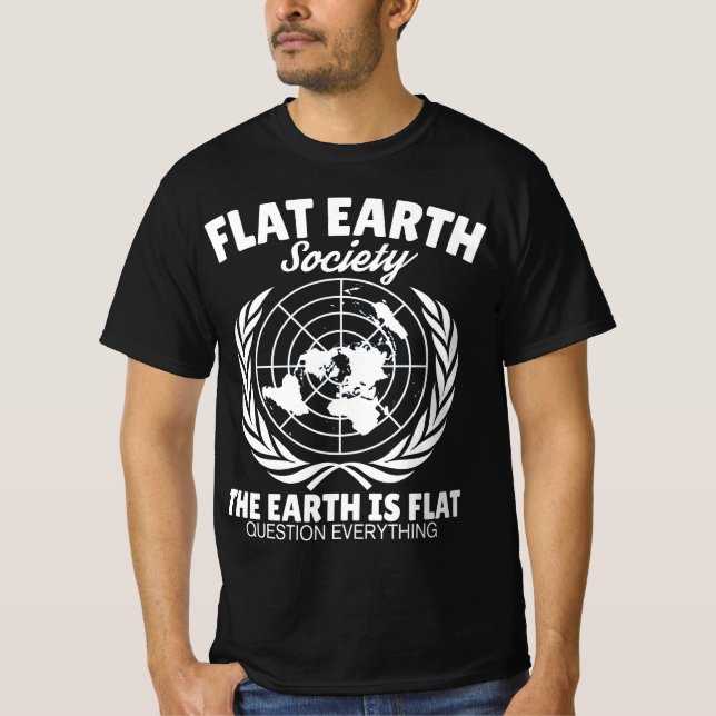 Flat earth society the earth eat flat classic T-Sh T-Shirt (Front)