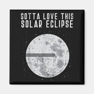 Flat Earth Solar Eclipse Moon Funny Consracy Theor Magnet