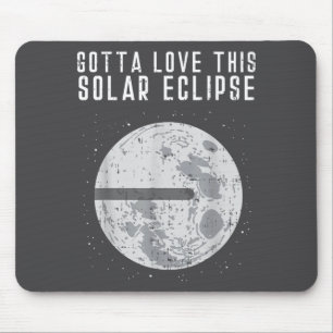Flat Earth Solar Eclipse Moon Funny Consracy Theor Mouse Pad