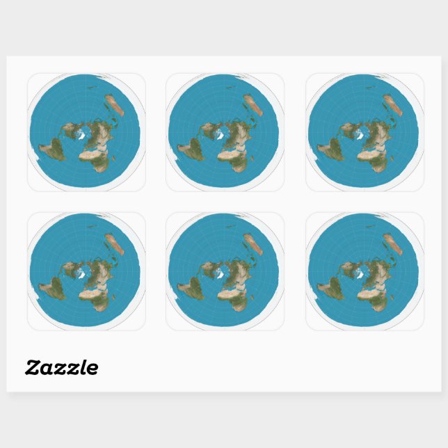 Flat Earth Sticker seal (Sheet)