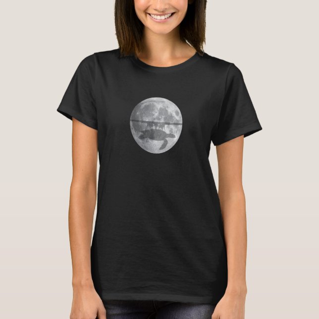 Flat Earth Theory Elephant Turtle T-Shirt (Front)