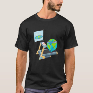 Flat Earth Treadmill Fitness Round Earth  Flat Ear T-Shirt
