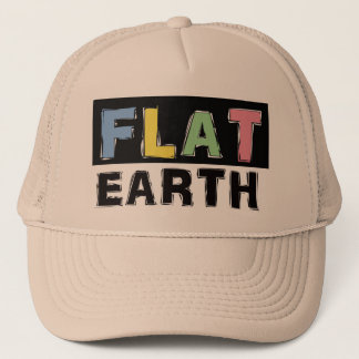Flat Earth Trucker Cap with color