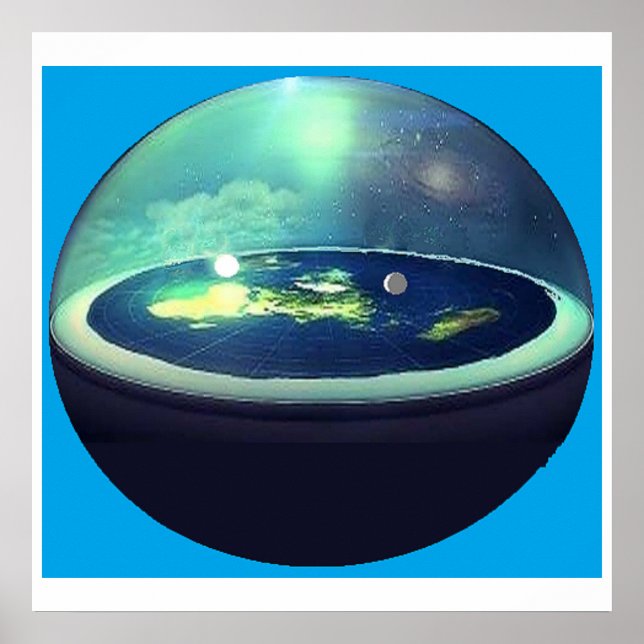 flat earth with domePoster Poster (Front)