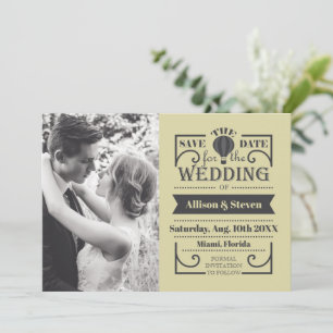 Flat Elegant Save The Date Wedding Card