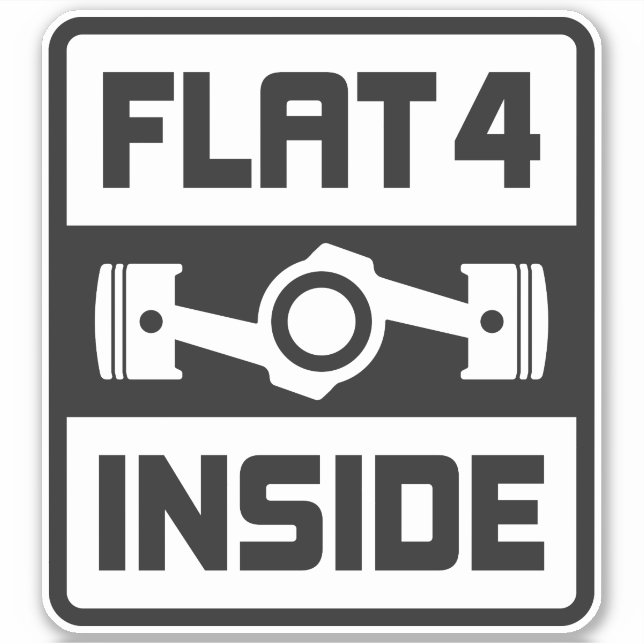 Flat Engine Subie Car JDM Vinyl Stickers (Front)