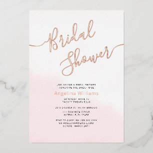 Flat Foil  bridal shower invitation card 