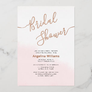 Flat Foil bridal shower invitation card